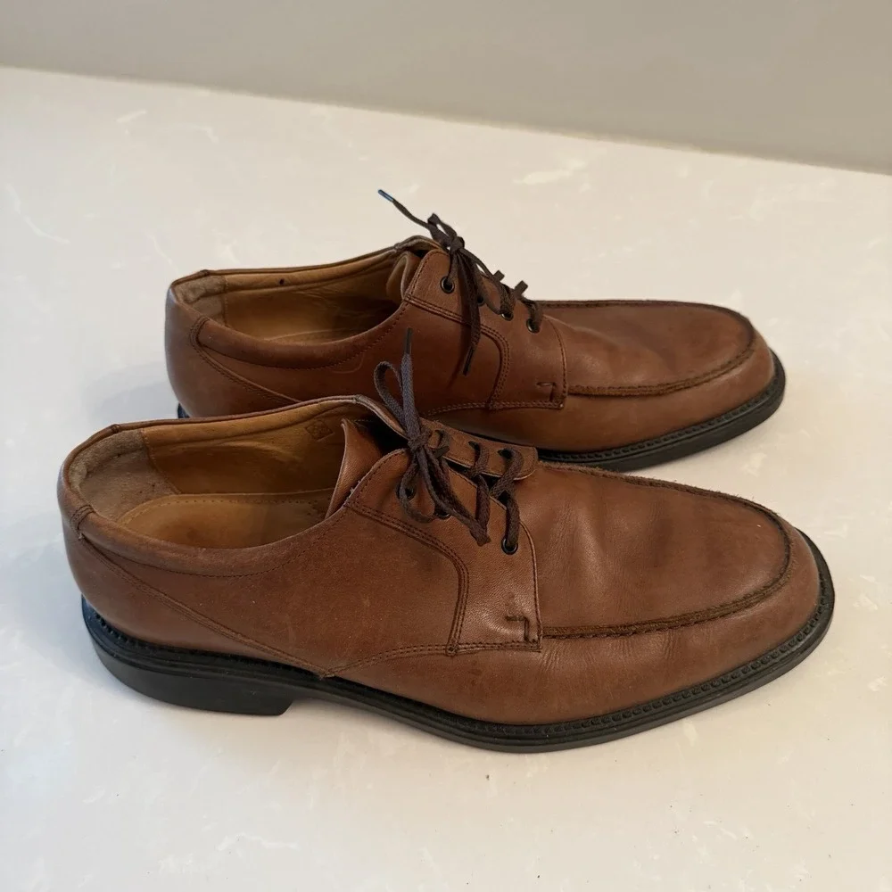 Johnston & Murphy Brown Leather Oxford Shoes Men Size US 13M